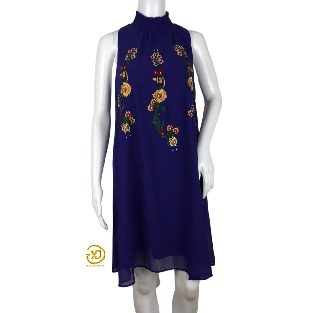 NWT Desigual Women's Angy Floral Embroidery Dress Size 40